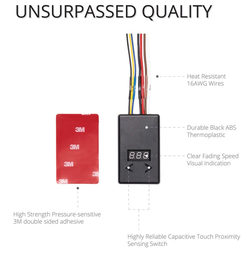 Oznium Fade-in Fade-Out LED Dimmer, 8 Amp Current Rating - Image 3